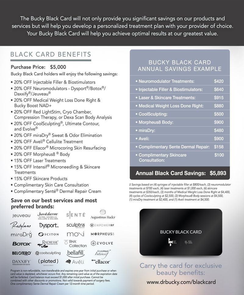 Bucky Black Card Brochure august 2025 